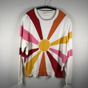 Marine Layer Exploded Sun Icon Multicolor Sweaeter Size L Boho Soft Nordstrom